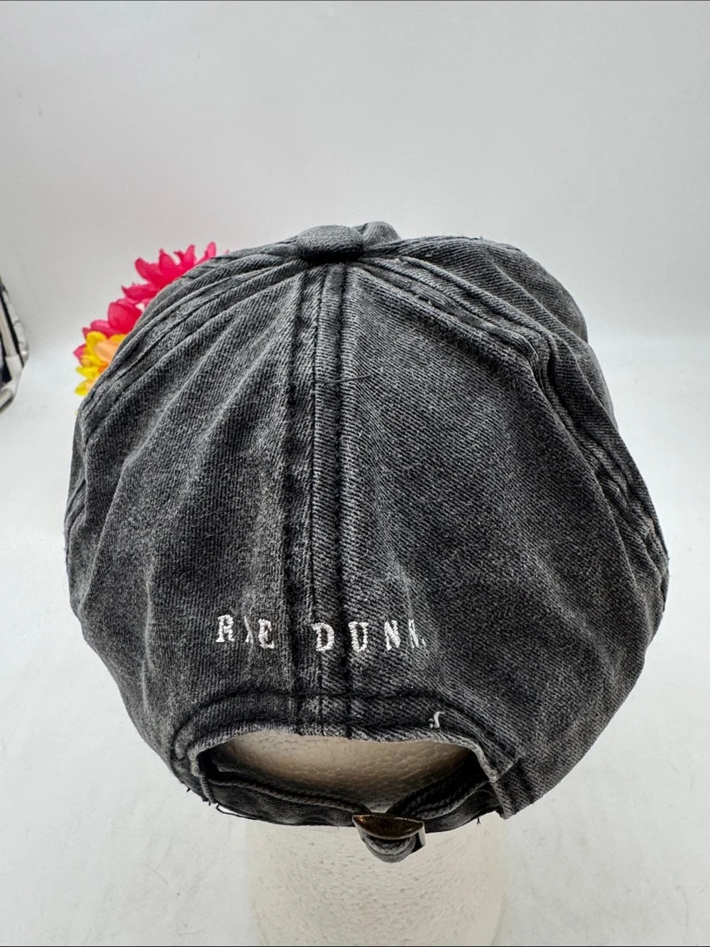 Rae Dunn LOVE Rainbow Heart Embroidered Black Kids Cap